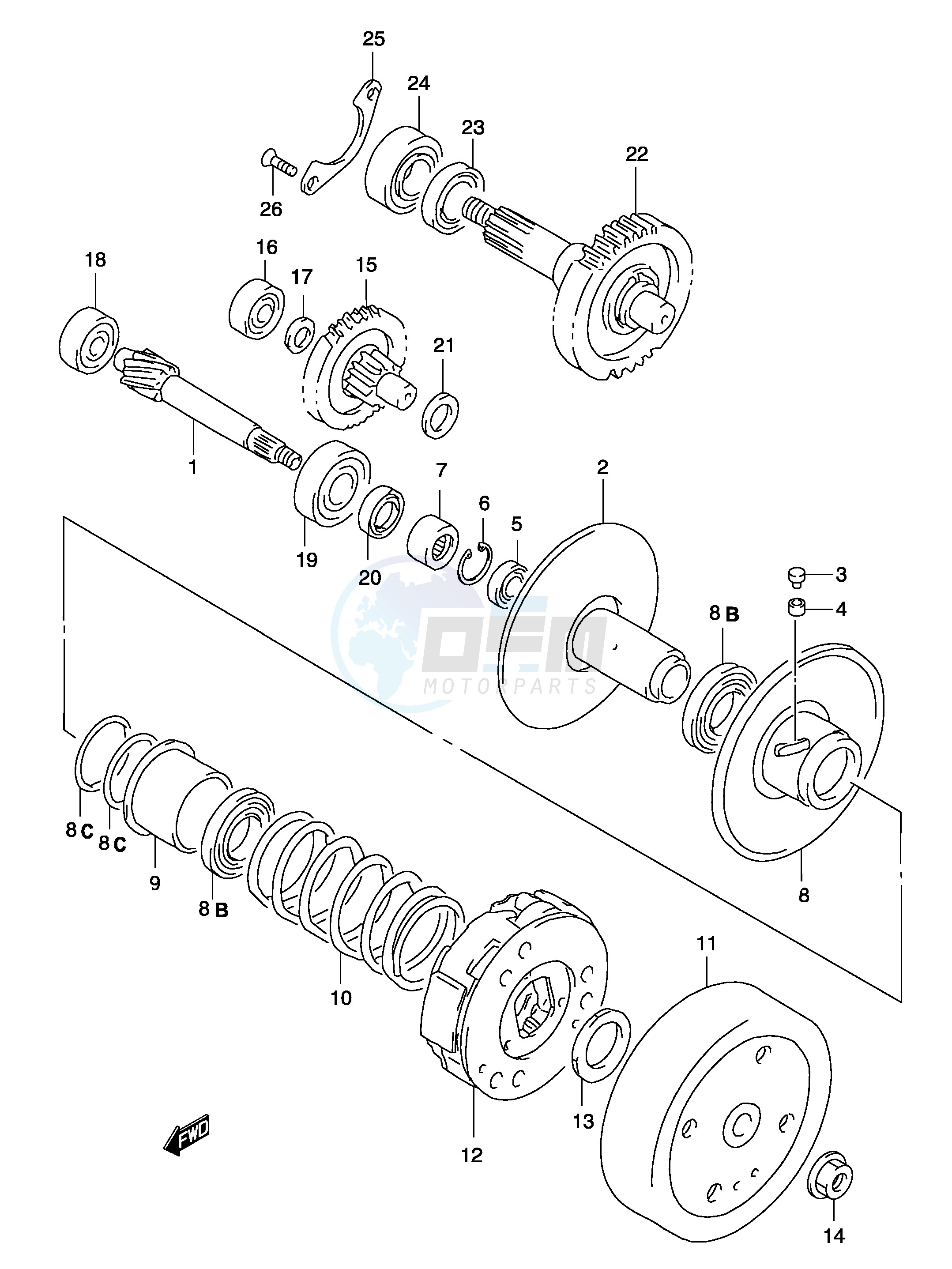 TRANSMISSION (2) (MODEL AY50WR K1 K2) image