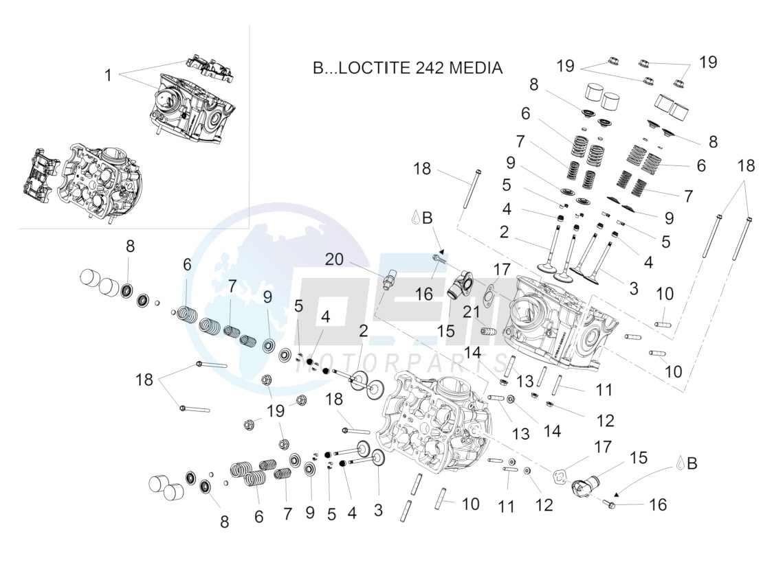 Cylinder head - valves image