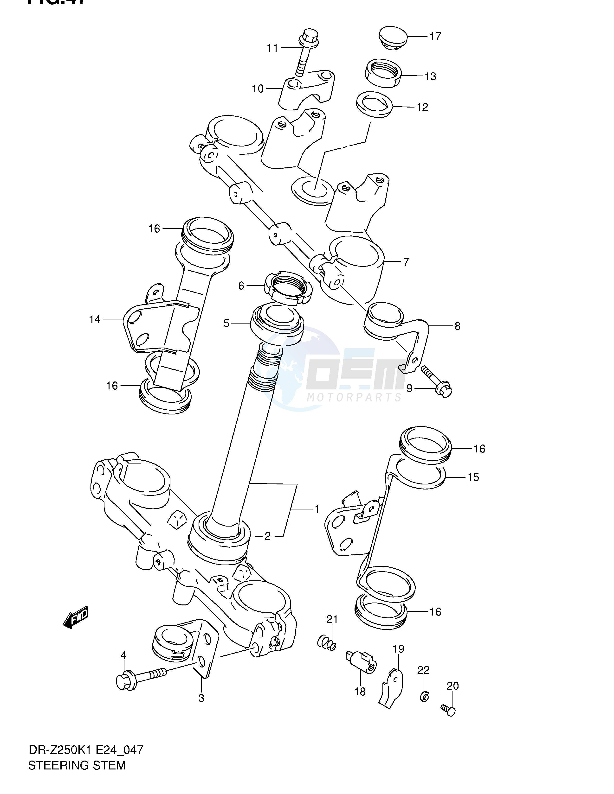 STEERING STEM (MODEL K1 K2) image