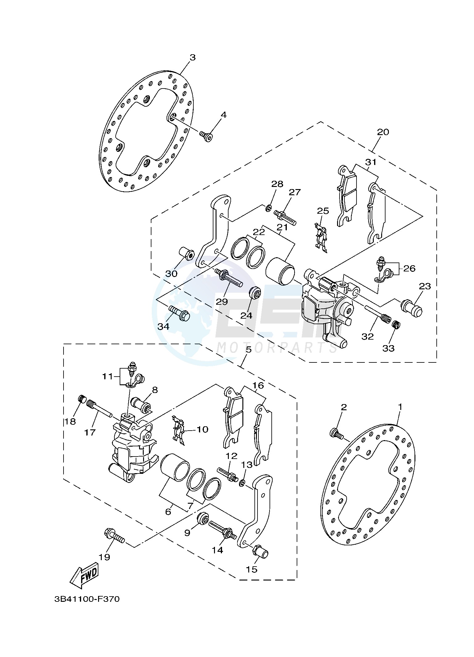 REAR BRAKE CALIPER image