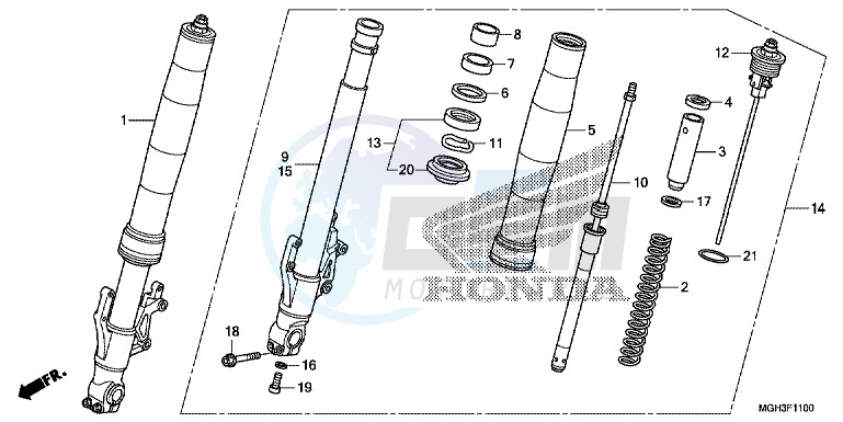 FRONT FORK blueprint