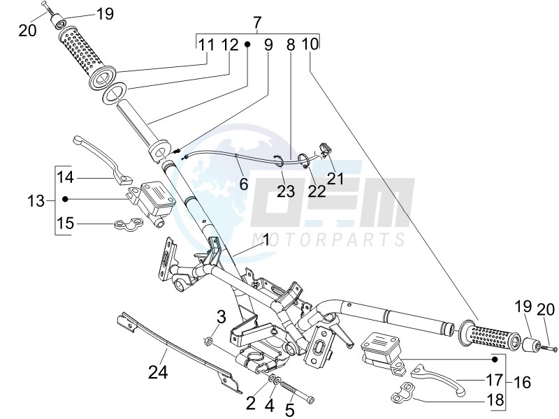 Handlebars - Master cilinder blueprint