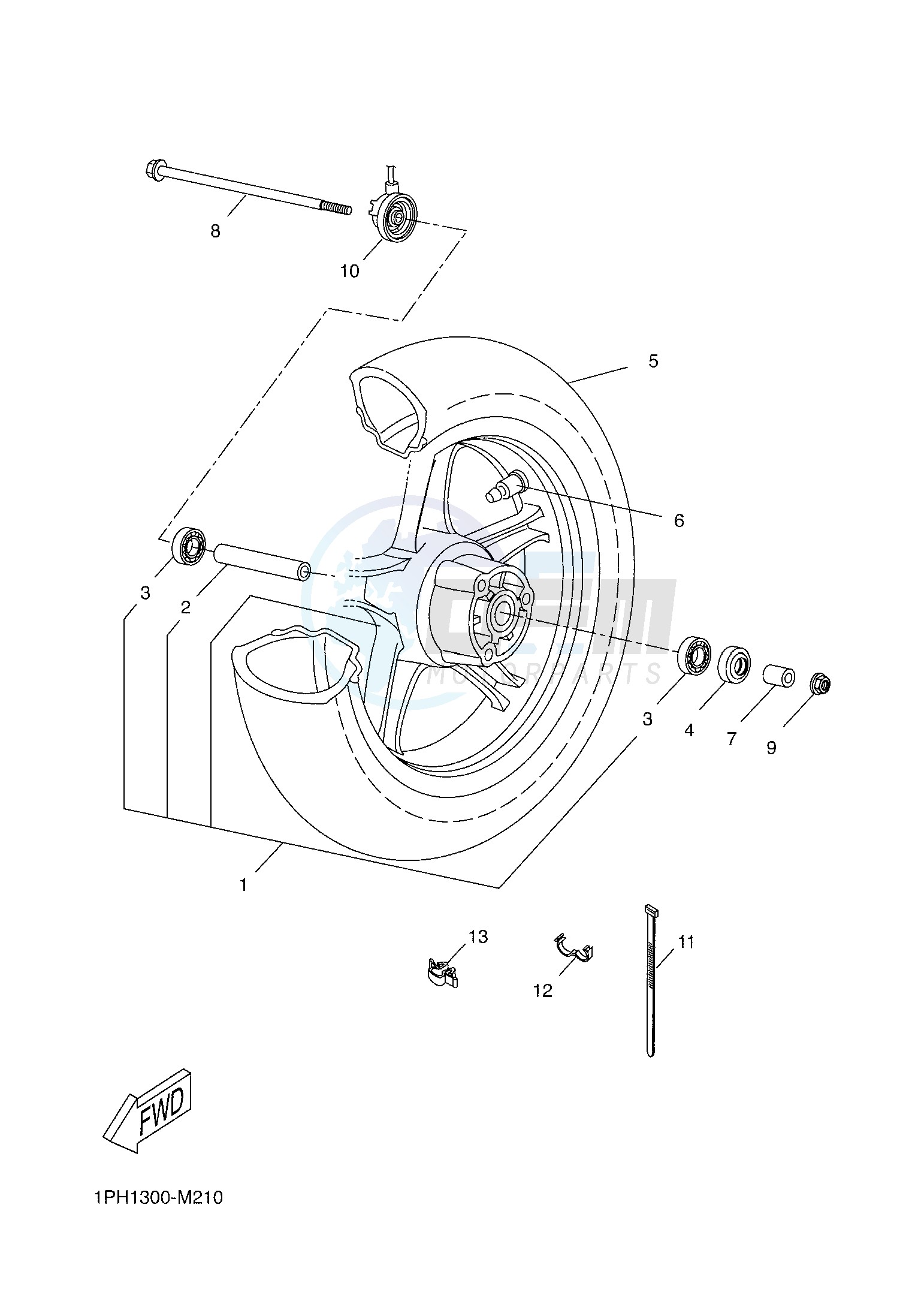 FRONT WHEEL blueprint