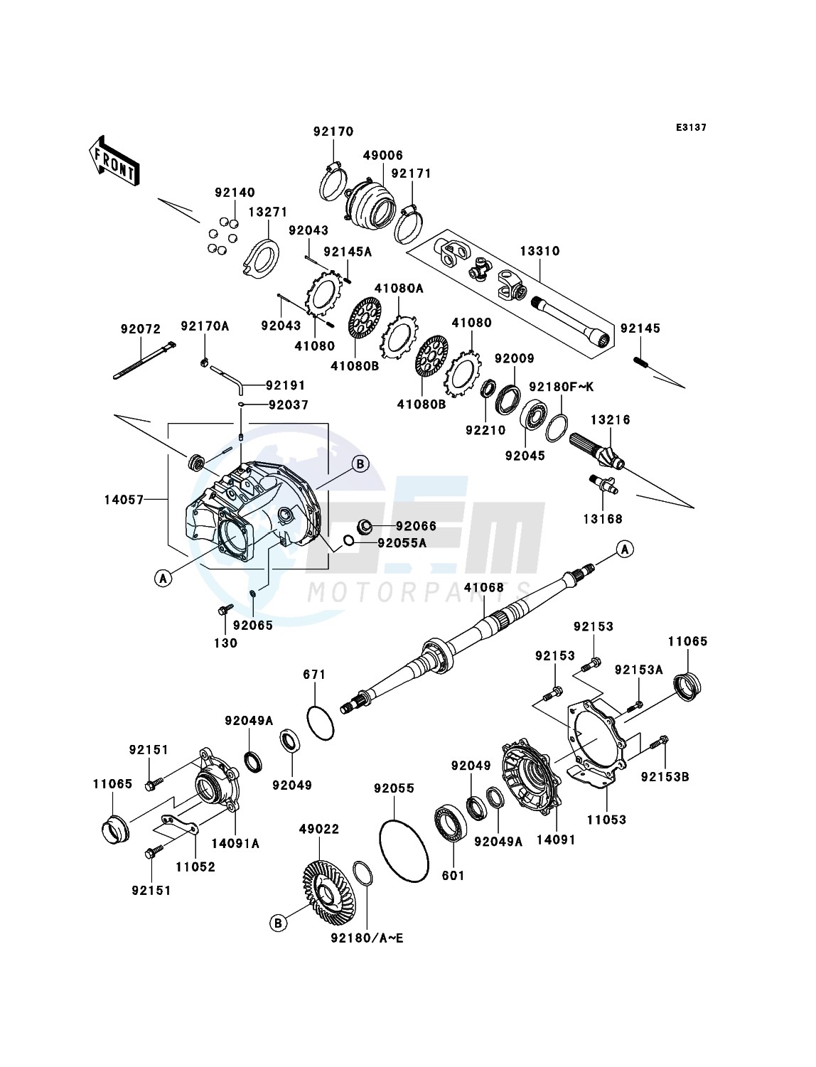 Drive Shaft-Rear blueprint