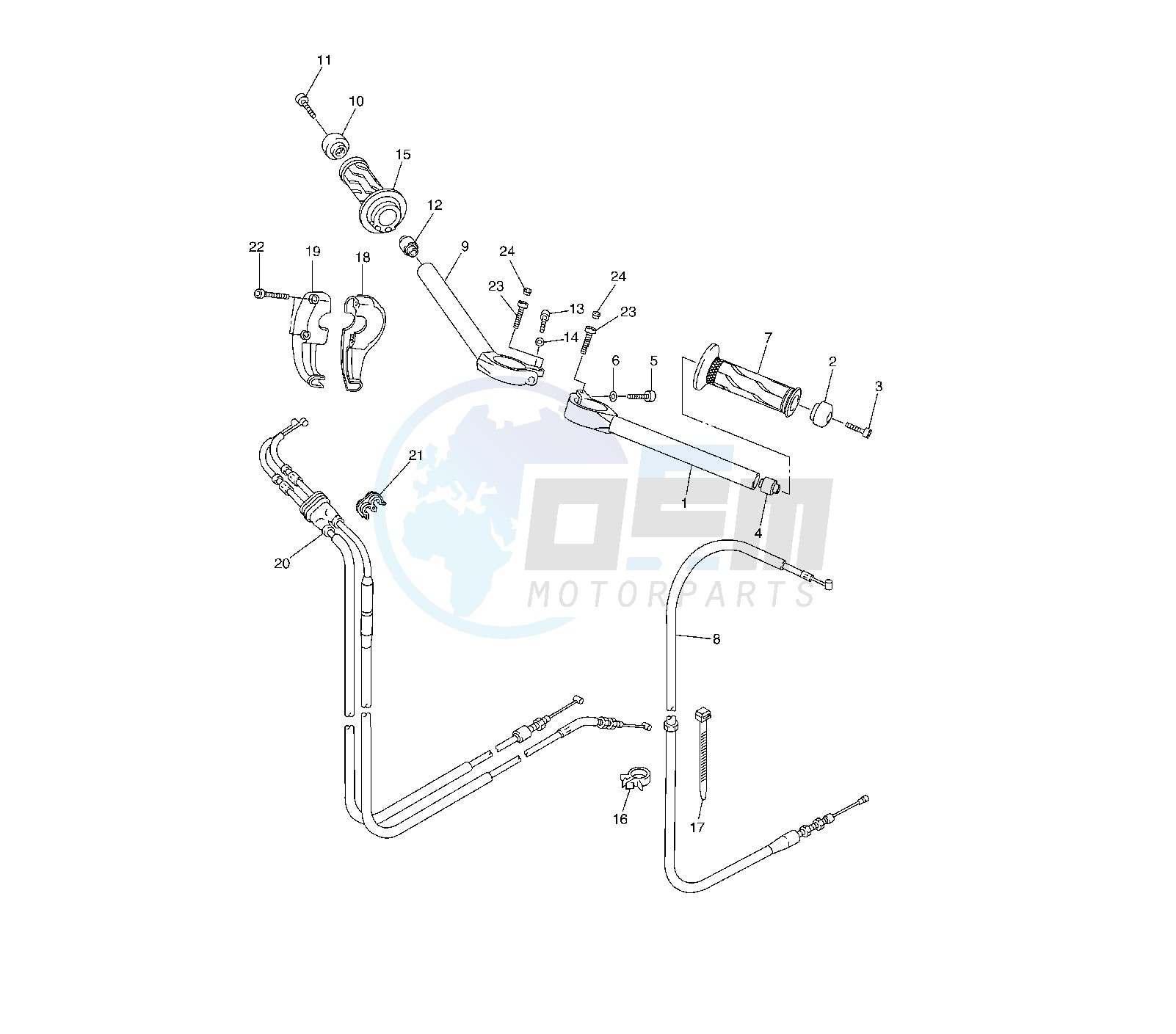 STEERING HANDLE AND CABLE image