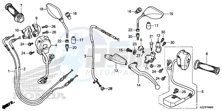 HANDLE LEVER/SWITCH/CABLE/MIRROR blueprint