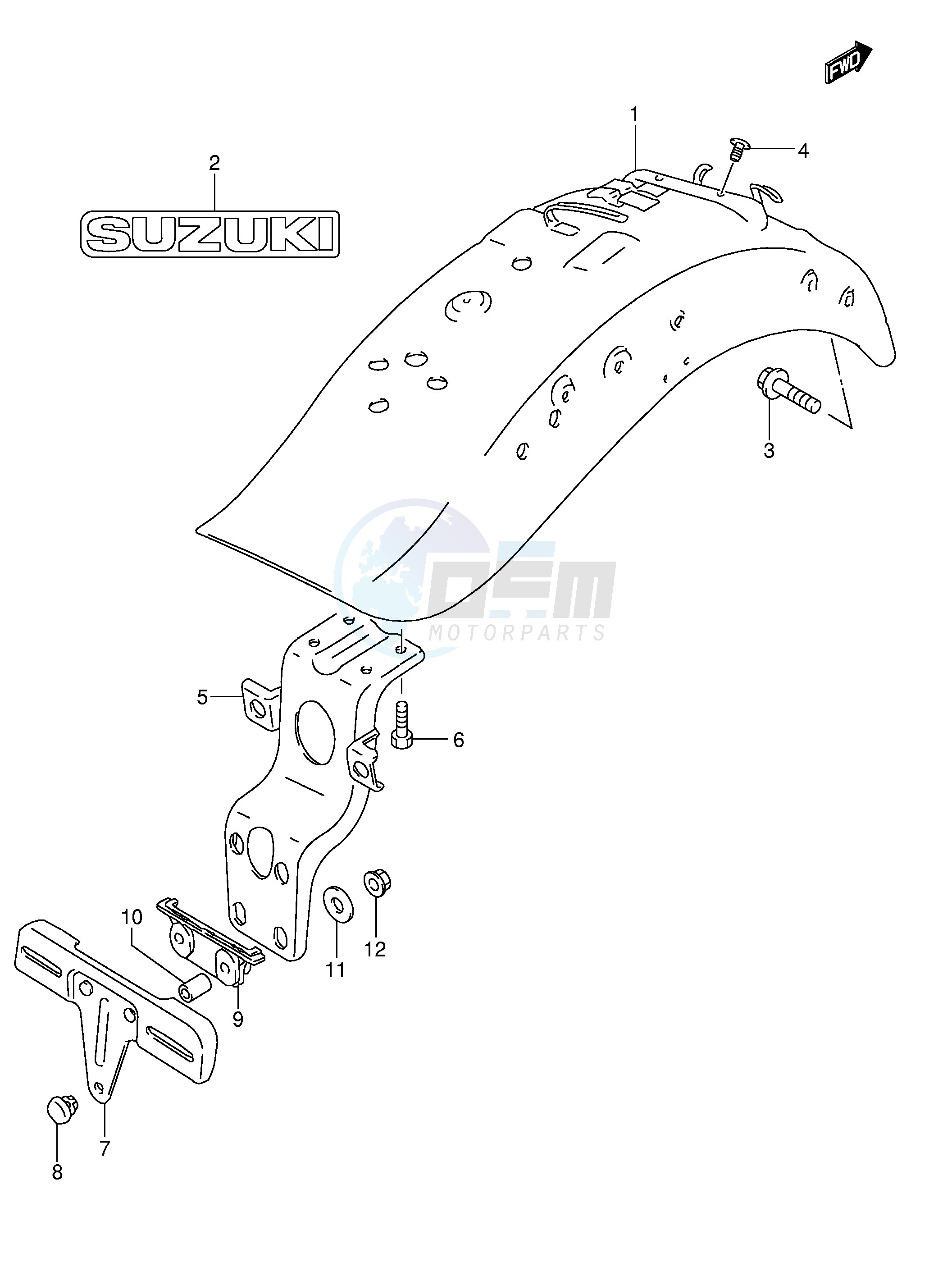 REAR FENDER (MODEL K5 K6 K7 K8) image