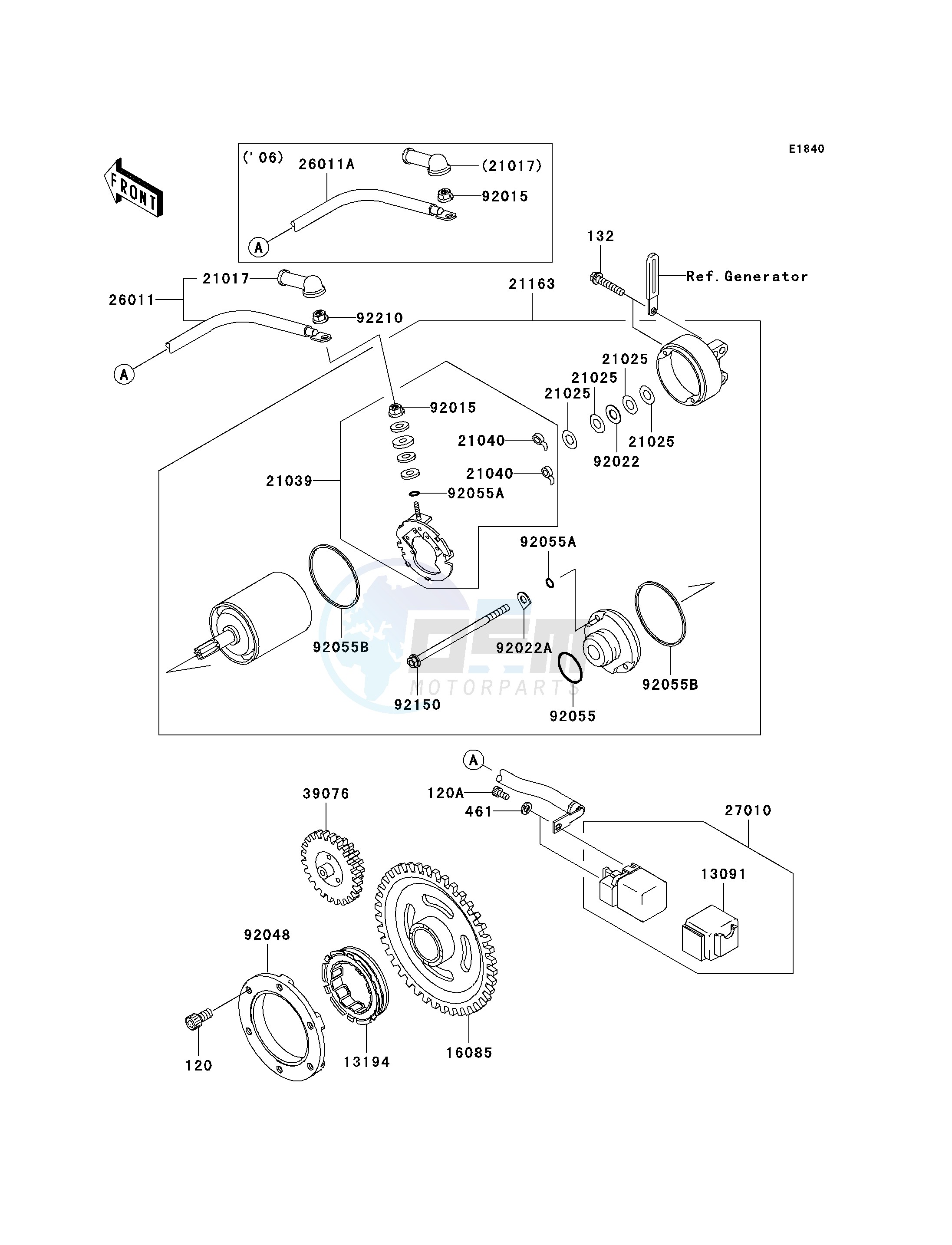 STARTER MOTOR-- E6F_E7F_E8F- - image