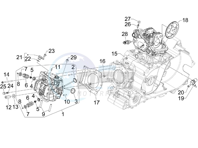 Cilinder head unit - Valve blueprint