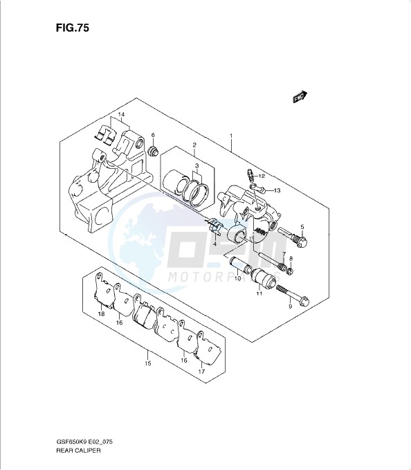 REAR CALIPER (GSF650K9/SK9/SUK9/UK9/L0/SL0/SUL0/UL0) blueprint