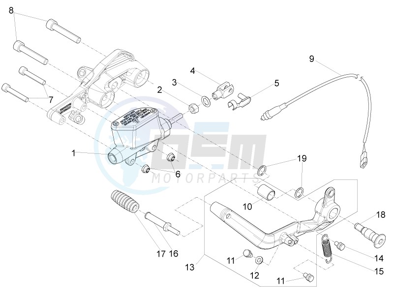 Rear master cylinder image