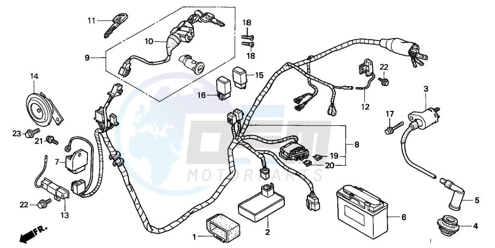 WIRE HARNESS/ IGNITION COIL/BATTERY image