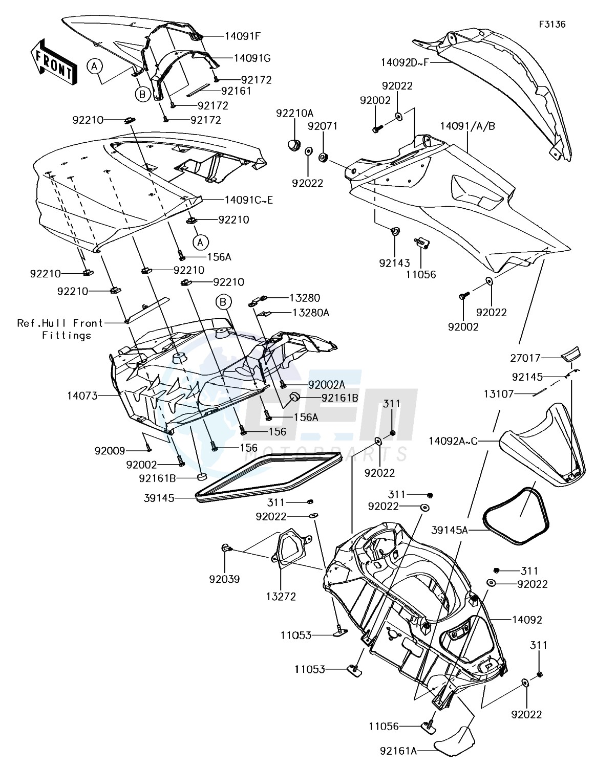 Hull Middle Fittings blueprint
