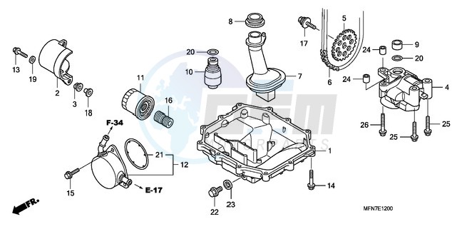 OIL PAN/OIL PUMP blueprint