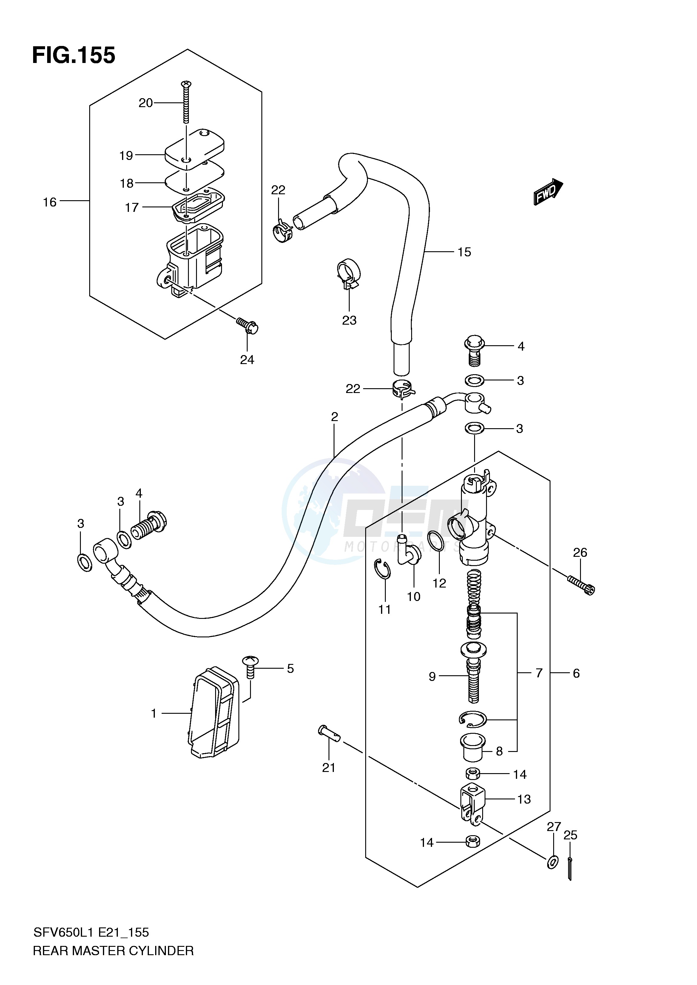 REAR MASTER CYLINDER (SFV650UL1 E24) blueprint