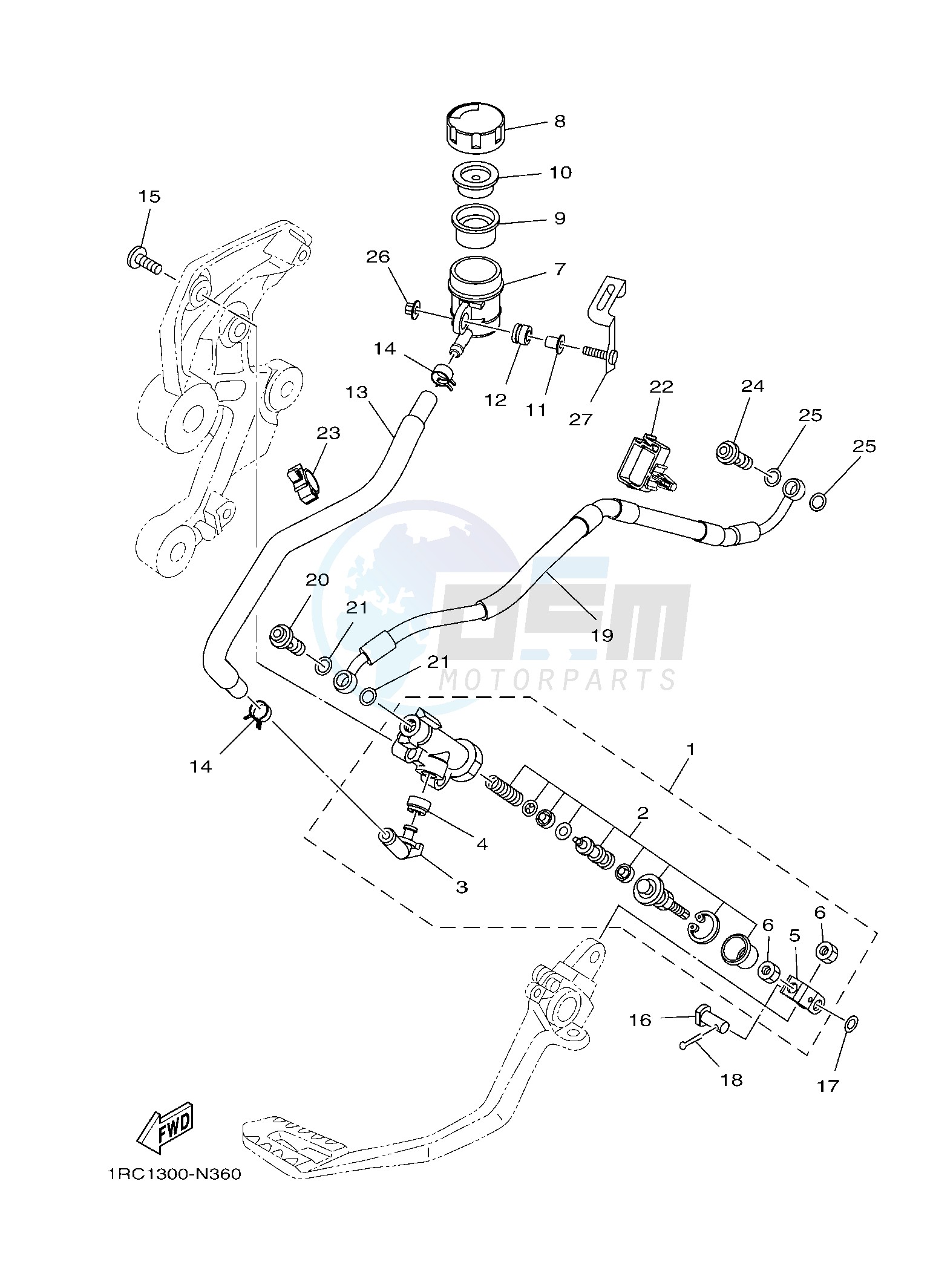 REAR MASTER CYLINDER image