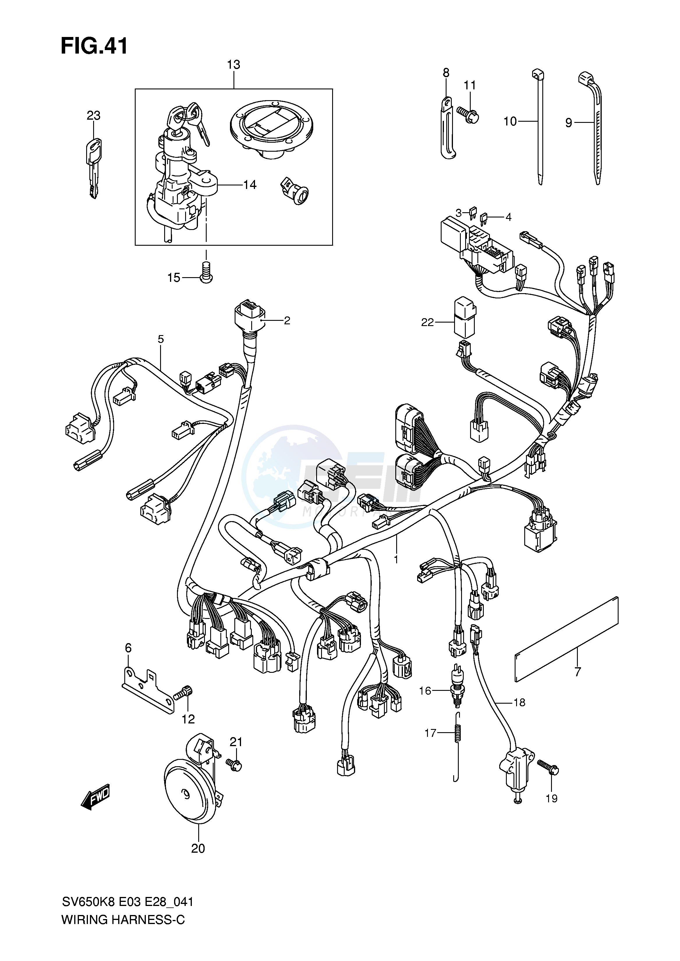 WIRING HARNESS (SV650SK8 SK9) image