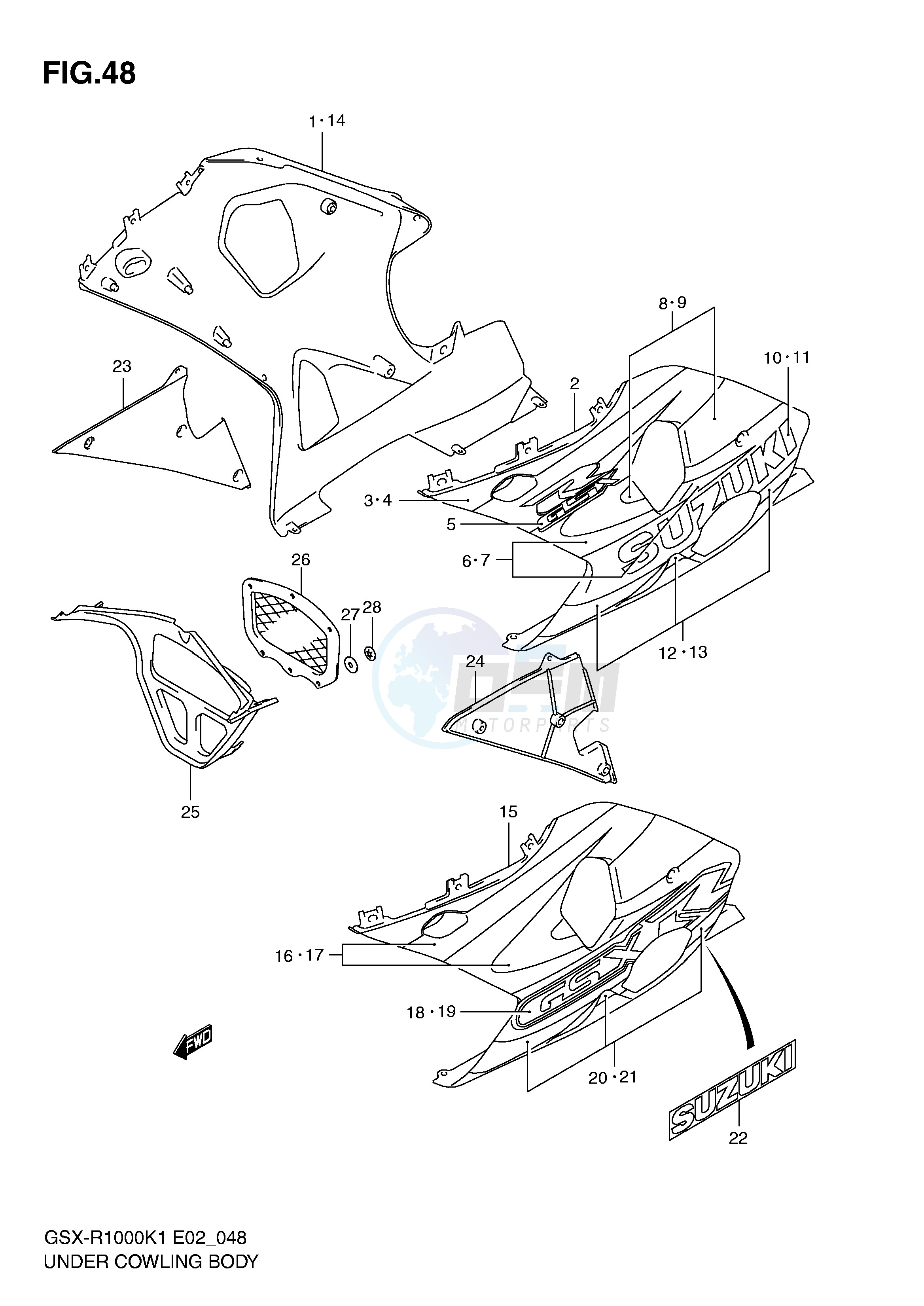 UNDER COWLING (GSX-R1000K1) image