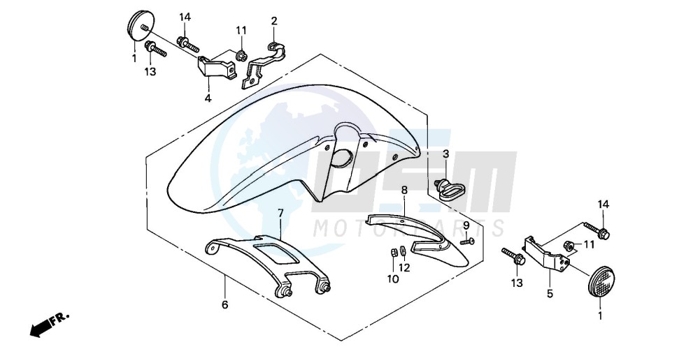 FRONT FENDER blueprint