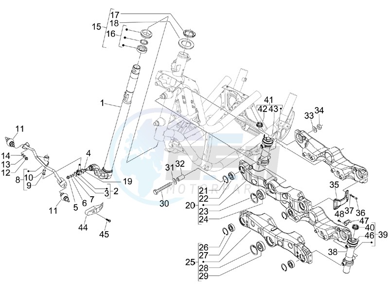 Fork steering tube - Steering bearing unit image