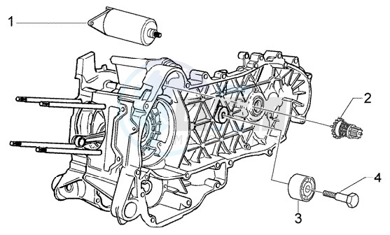 Electric starter-damper pulley image