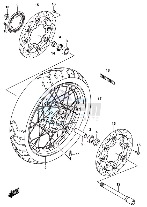 FRONT WHEEL (DL1000XAL8 E21) image