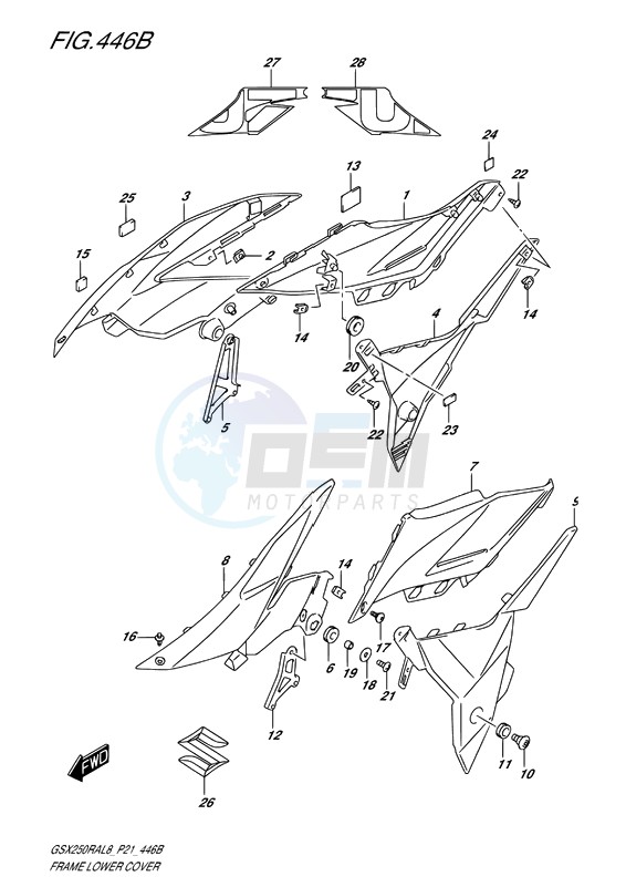 FRAME LOWER COVER (GW250RAZL8 P21) image