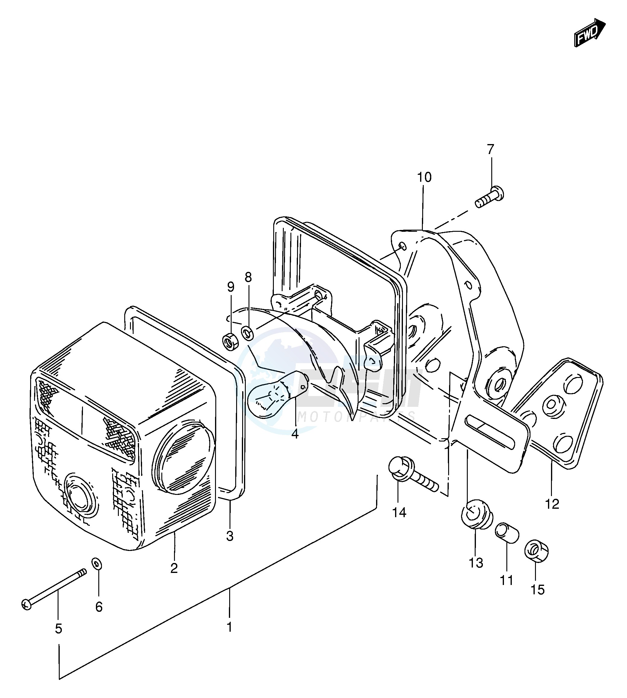 REAR COMBINATION LAMP (MODEL T W X E25,E39,E54) image