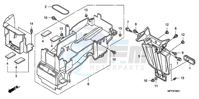 REAR FENDER (CB1300A/CB13 00SA) blueprint
