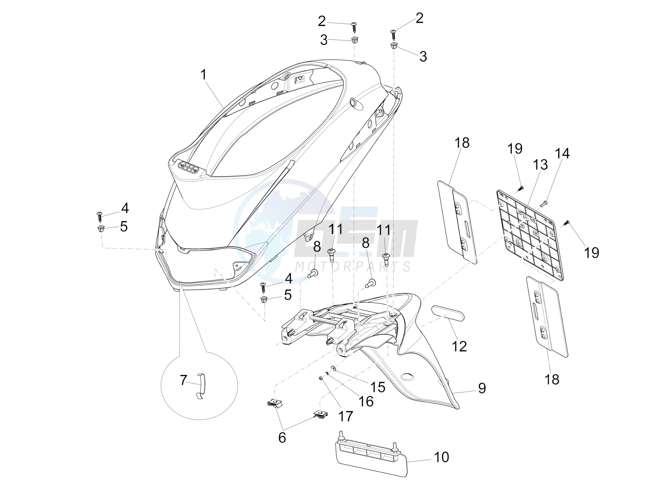 Rear cover - Splash guard image