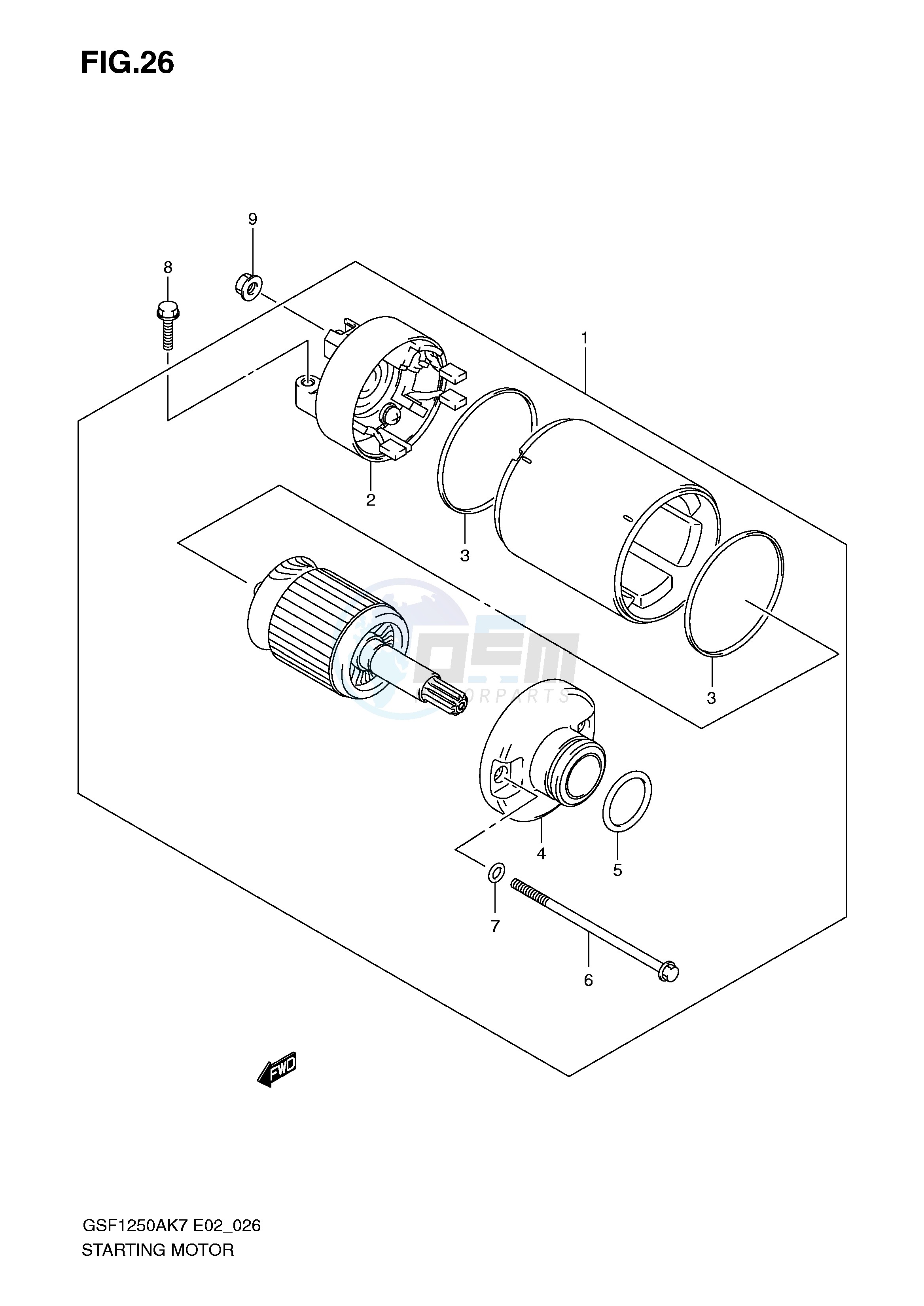 STARTING MOTOR image