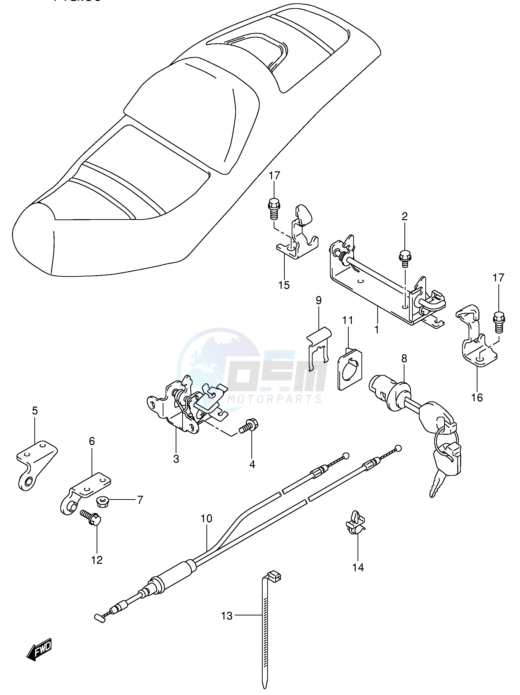 SEAT SUPPORT BRACKET (MODEL X Y) blueprint