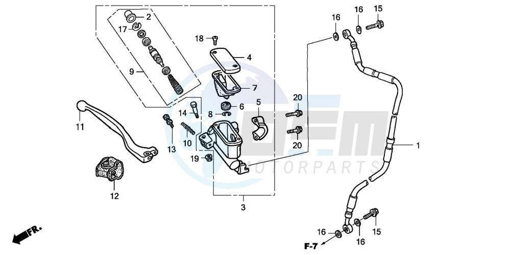 FR. BRAKE MASTER CYLINDER image