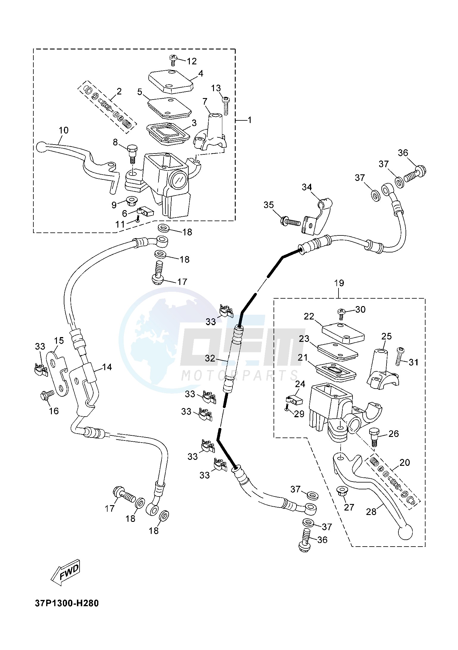 FRONT MASTER CYLINDER image