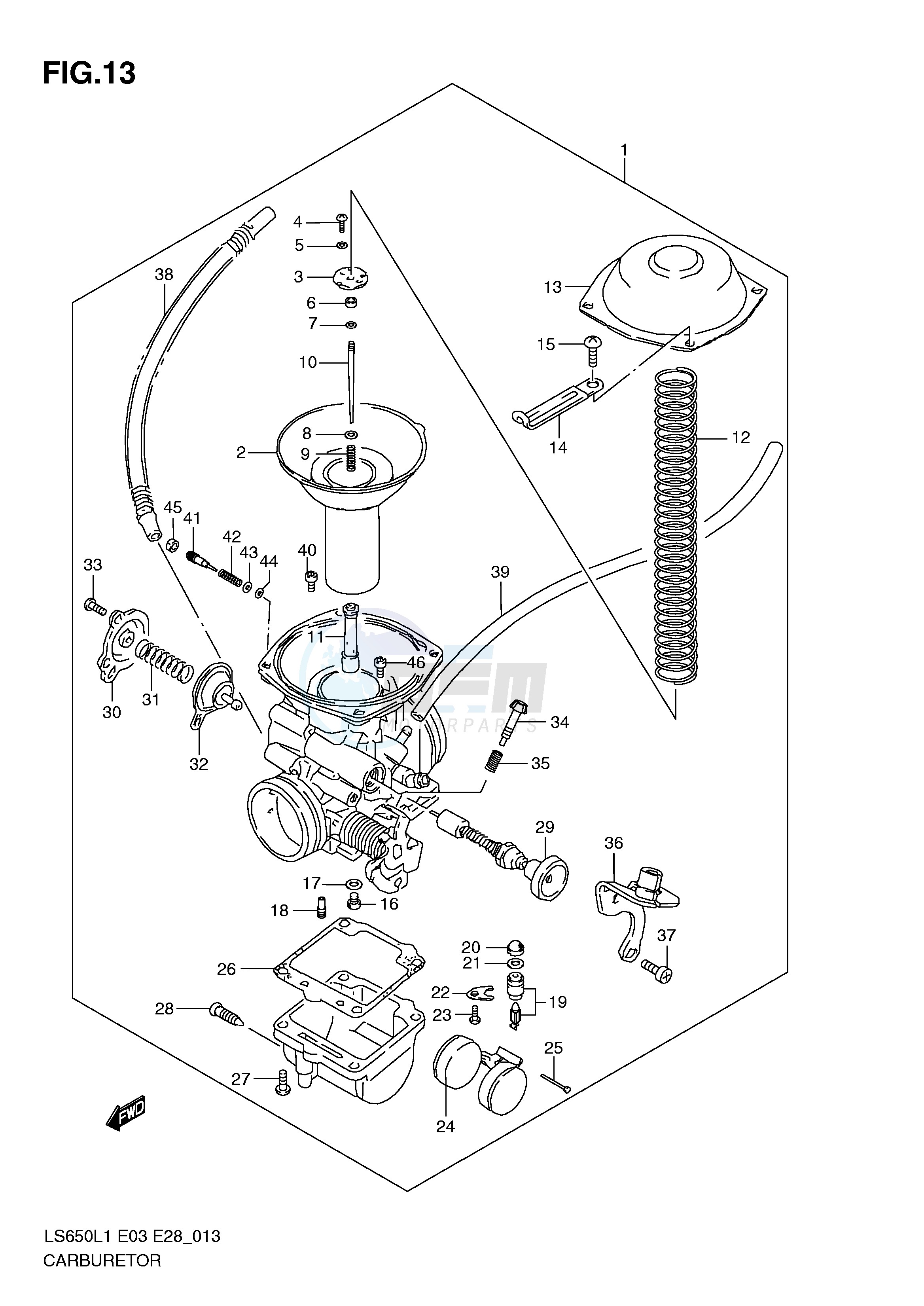 CARBURETOR (LS650L1 E33) image