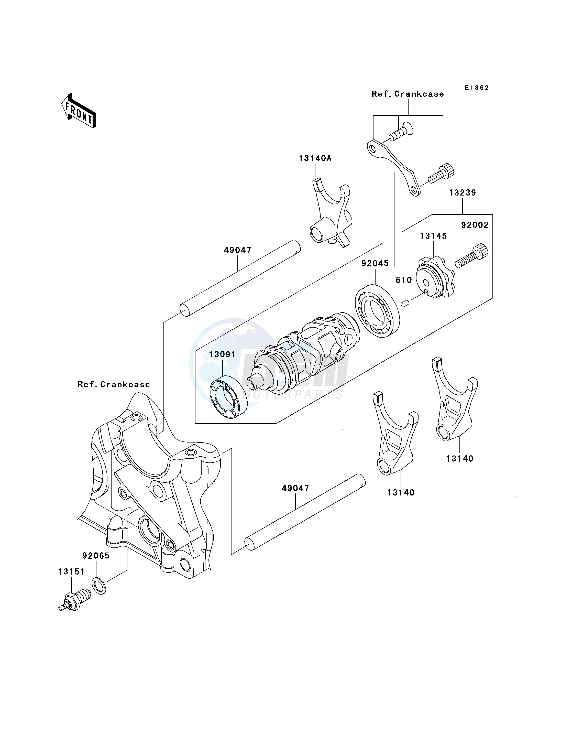 GEAR CHANGE DRUM_SHIFT FORK-- S- - image