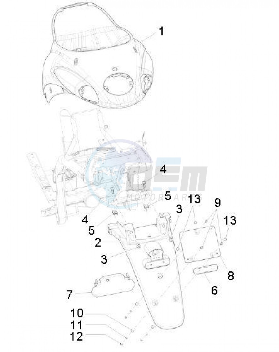 Number plate holder (Positions) blueprint