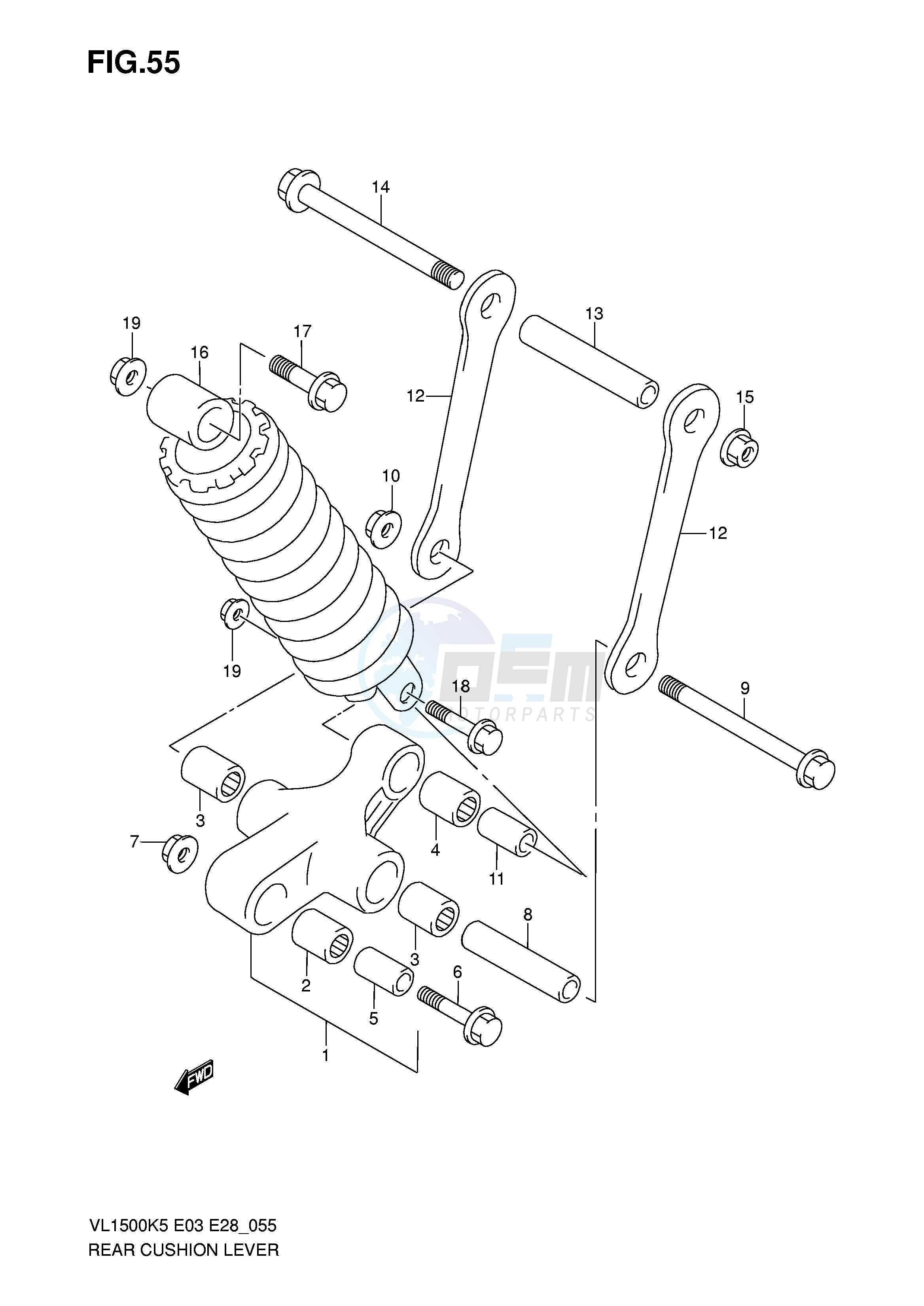 REAR CUSHION LEVER image