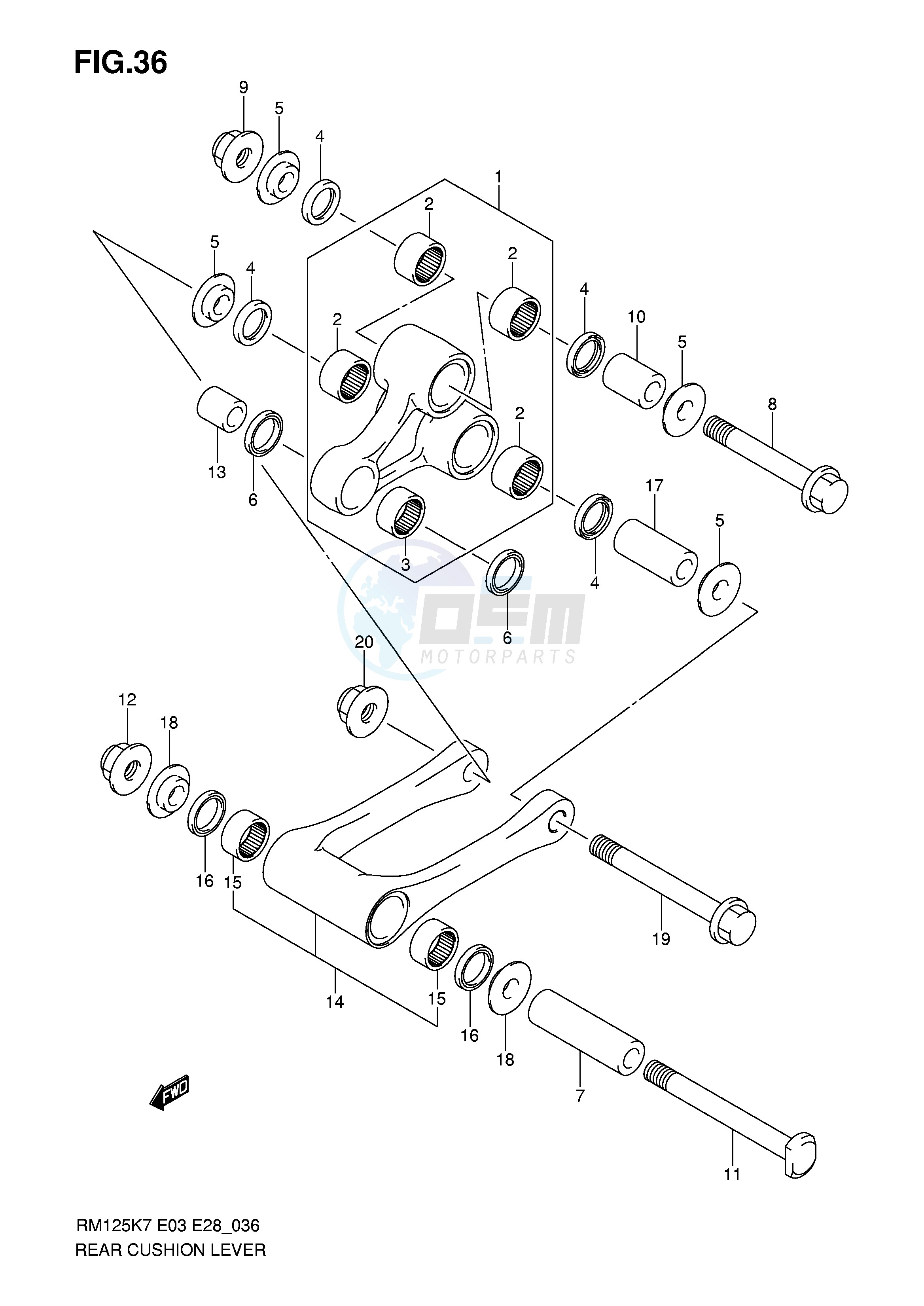 REAR CUSHION LEVER image