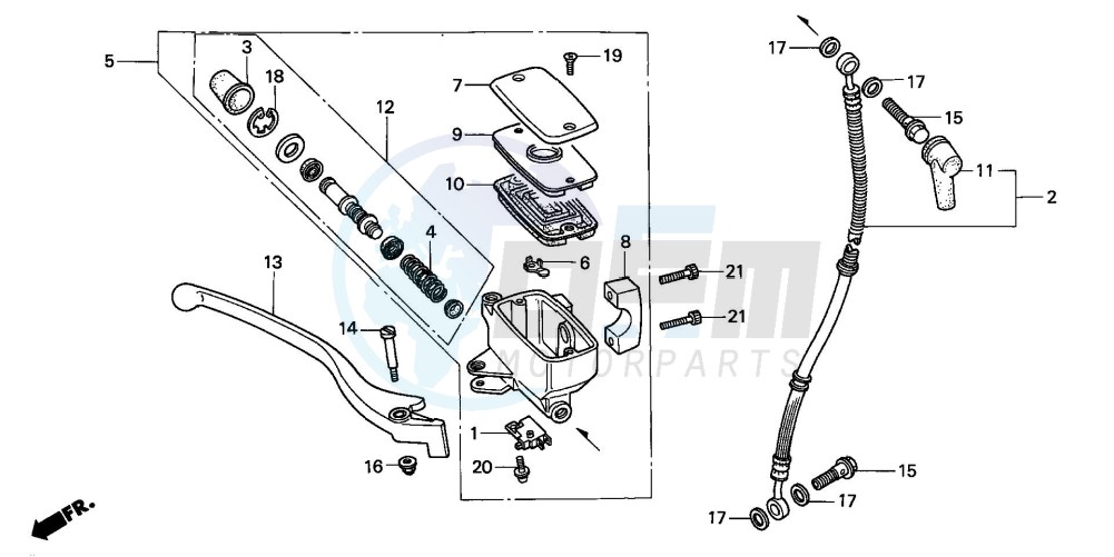 FR. BRAKE MASTER CYLINDER image