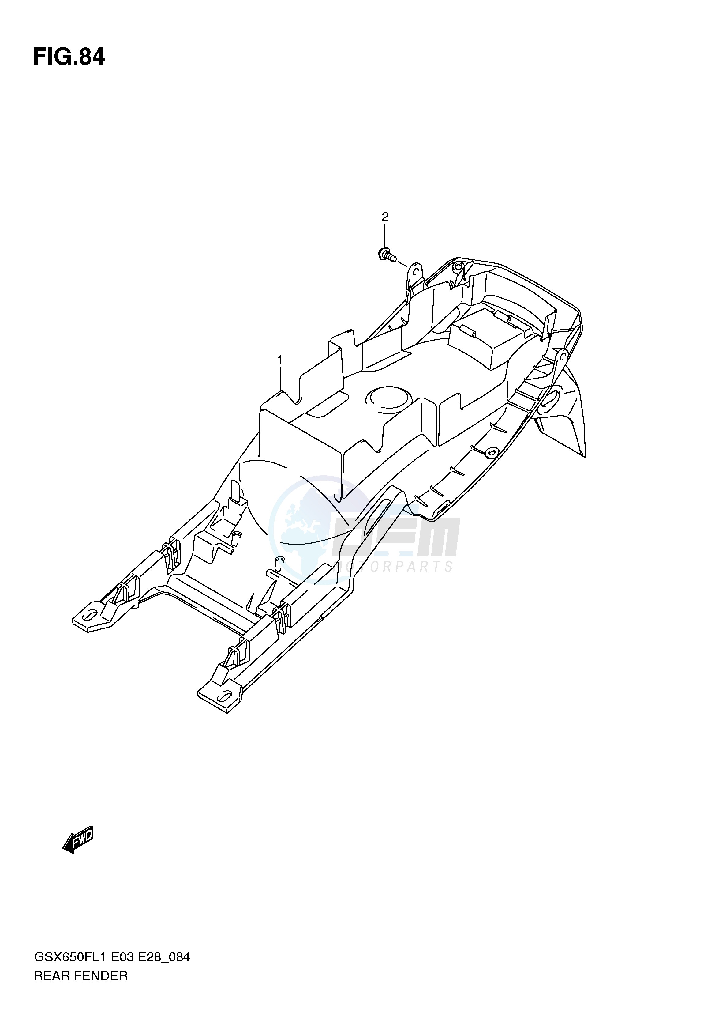 REAR FENDER (GSX650FAL1 E28) blueprint