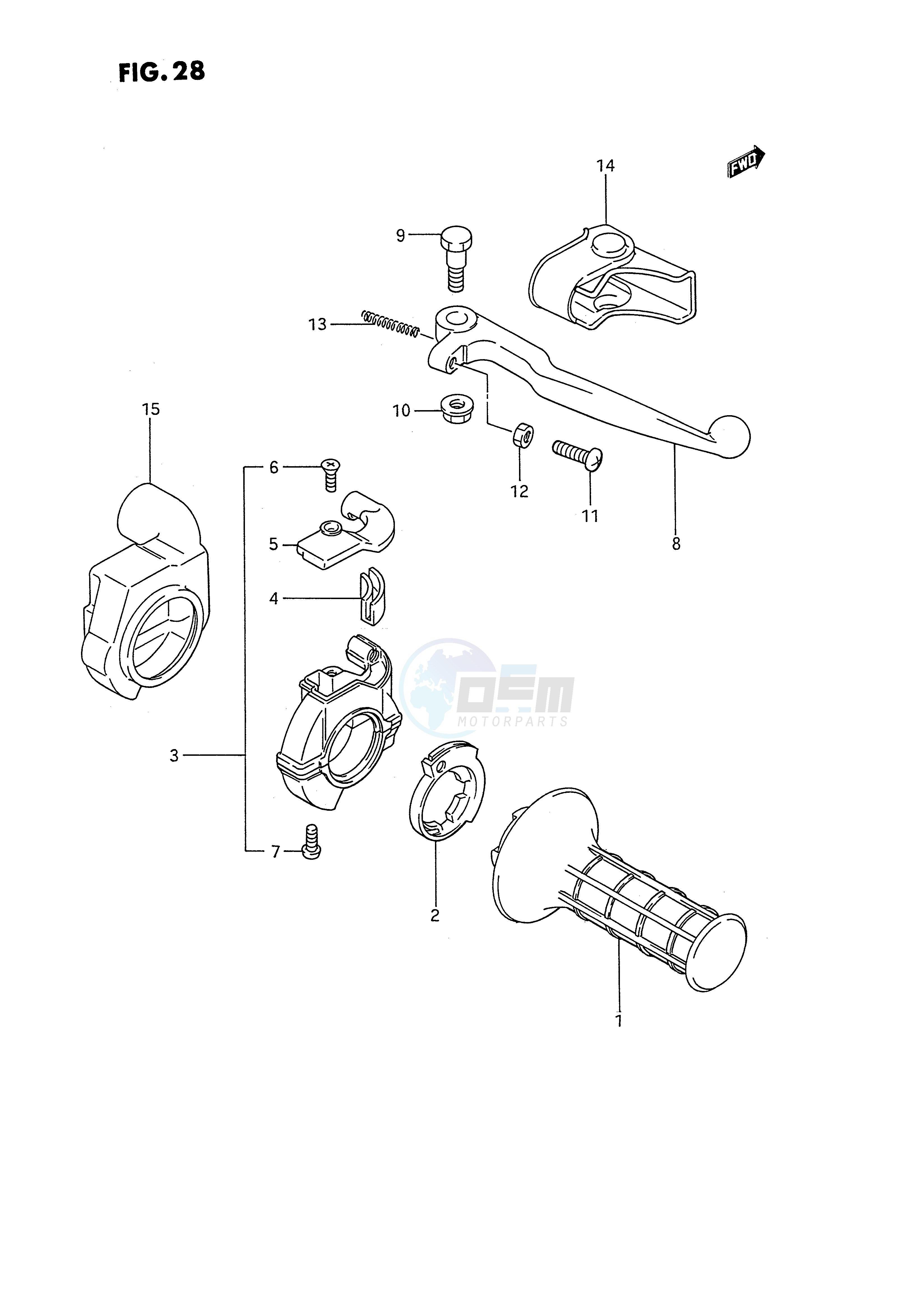 RIGHT HANDLE SWITCH (MODEL G H J) blueprint