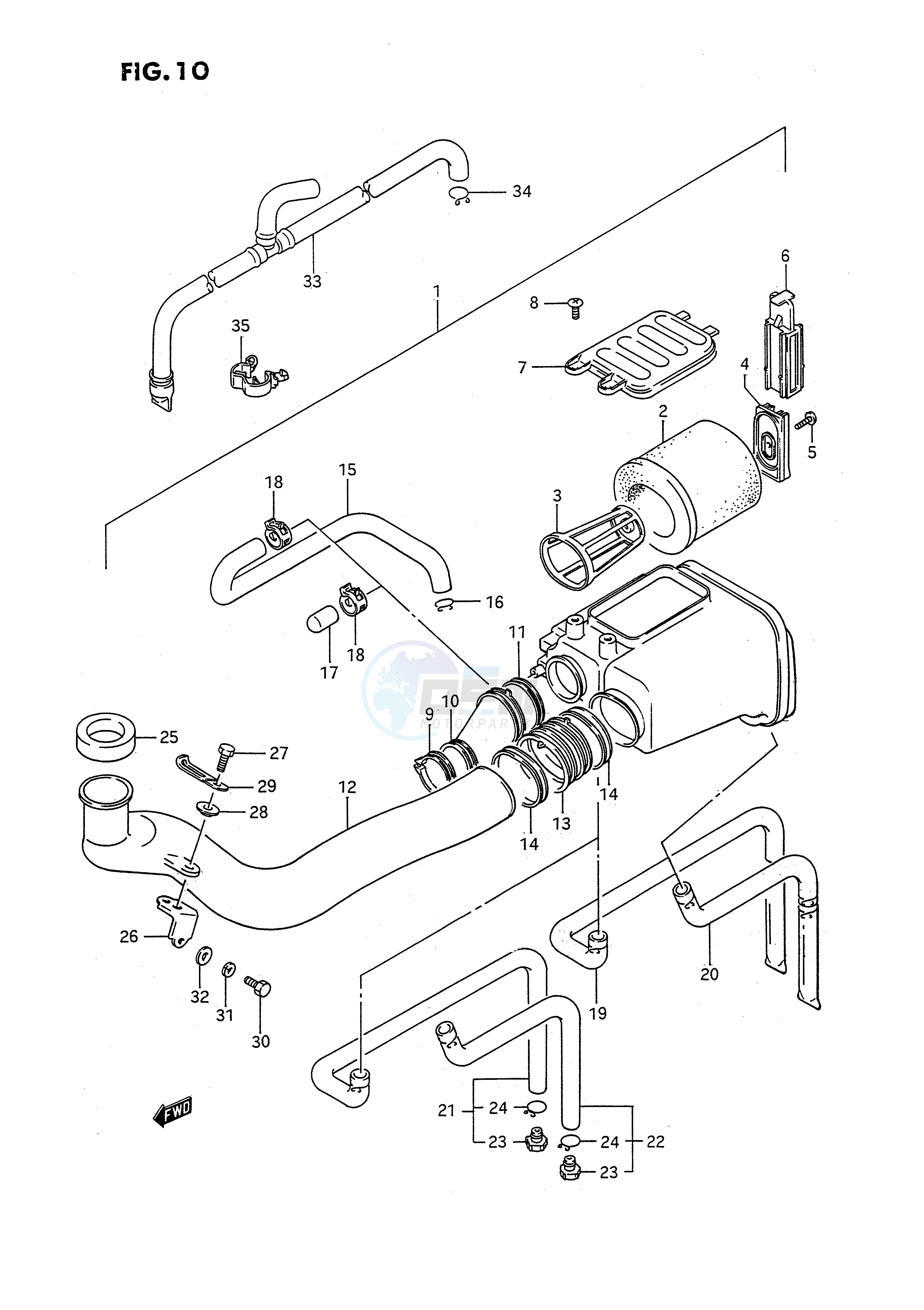 AIR CLEANER (MODEL J K L) blueprint