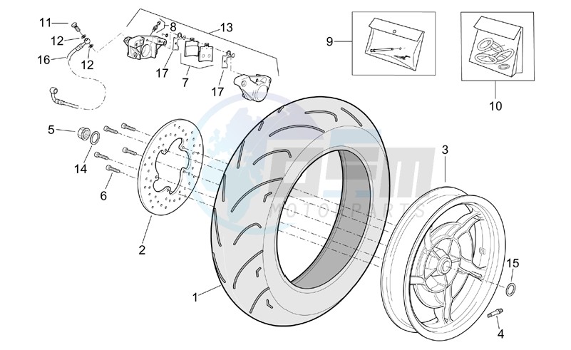 Rear wheel - Rear caliper image