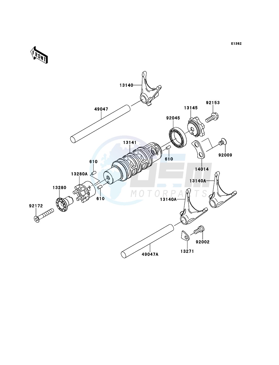 Gear Change Drum/Shift Fork(s) blueprint