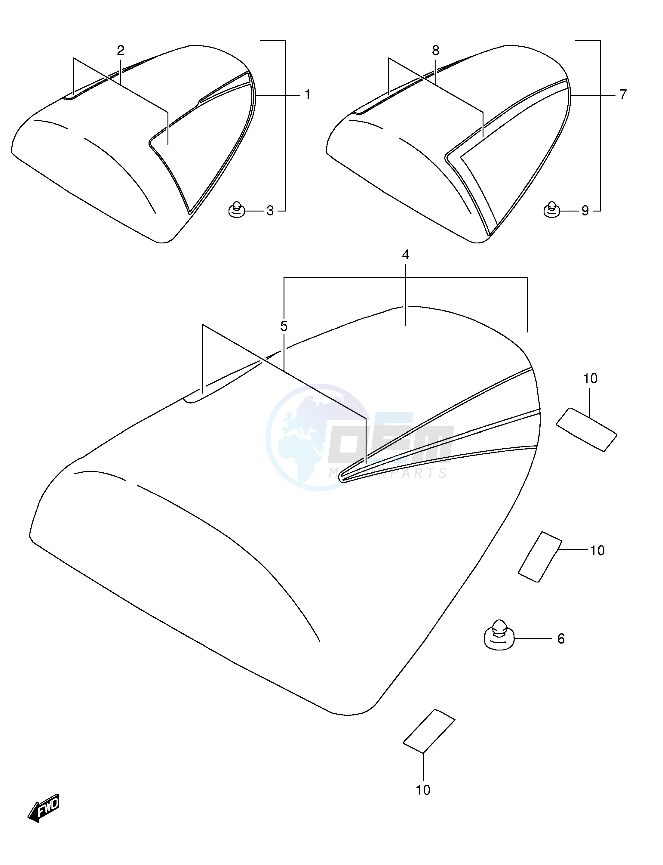 SEAT TAIL BOX (MODEL Y) blueprint