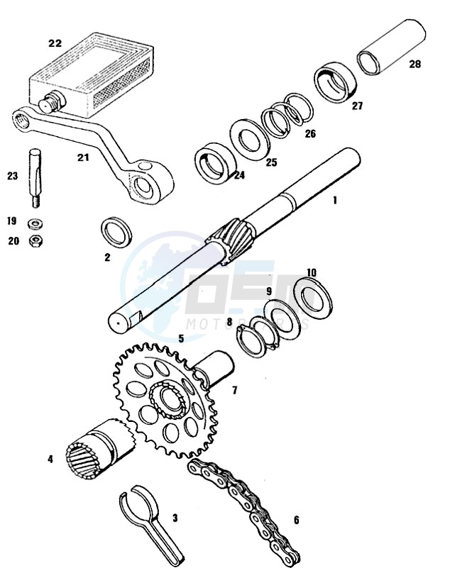 Strarter mechanism pedal blueprint