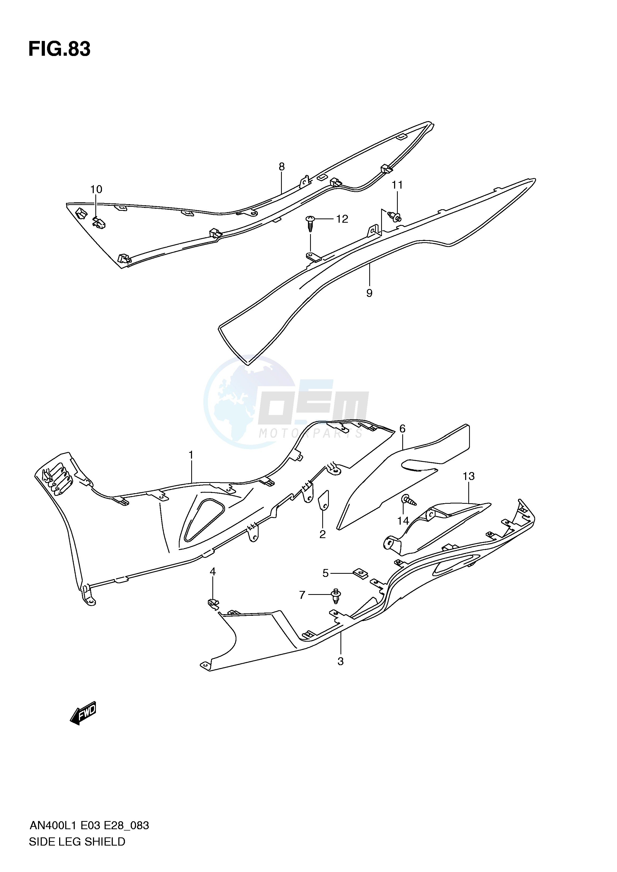 SIDE LEG SHIELD (AN400L1 E33) blueprint