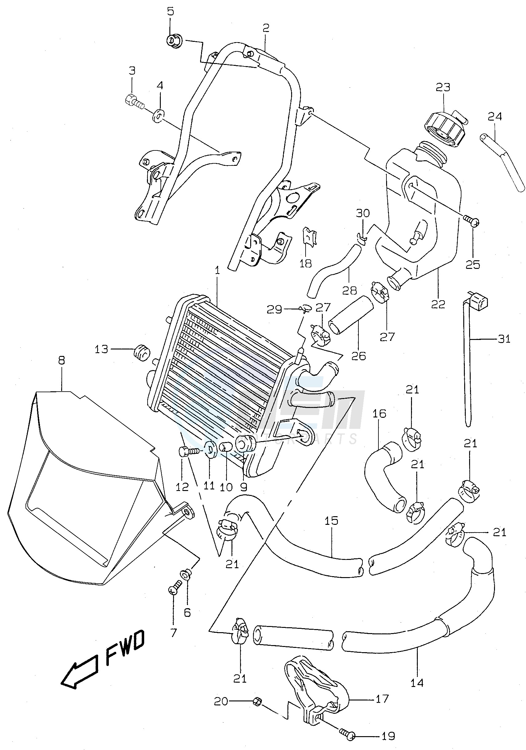 RADIATOR (model  AY50WR K1) image