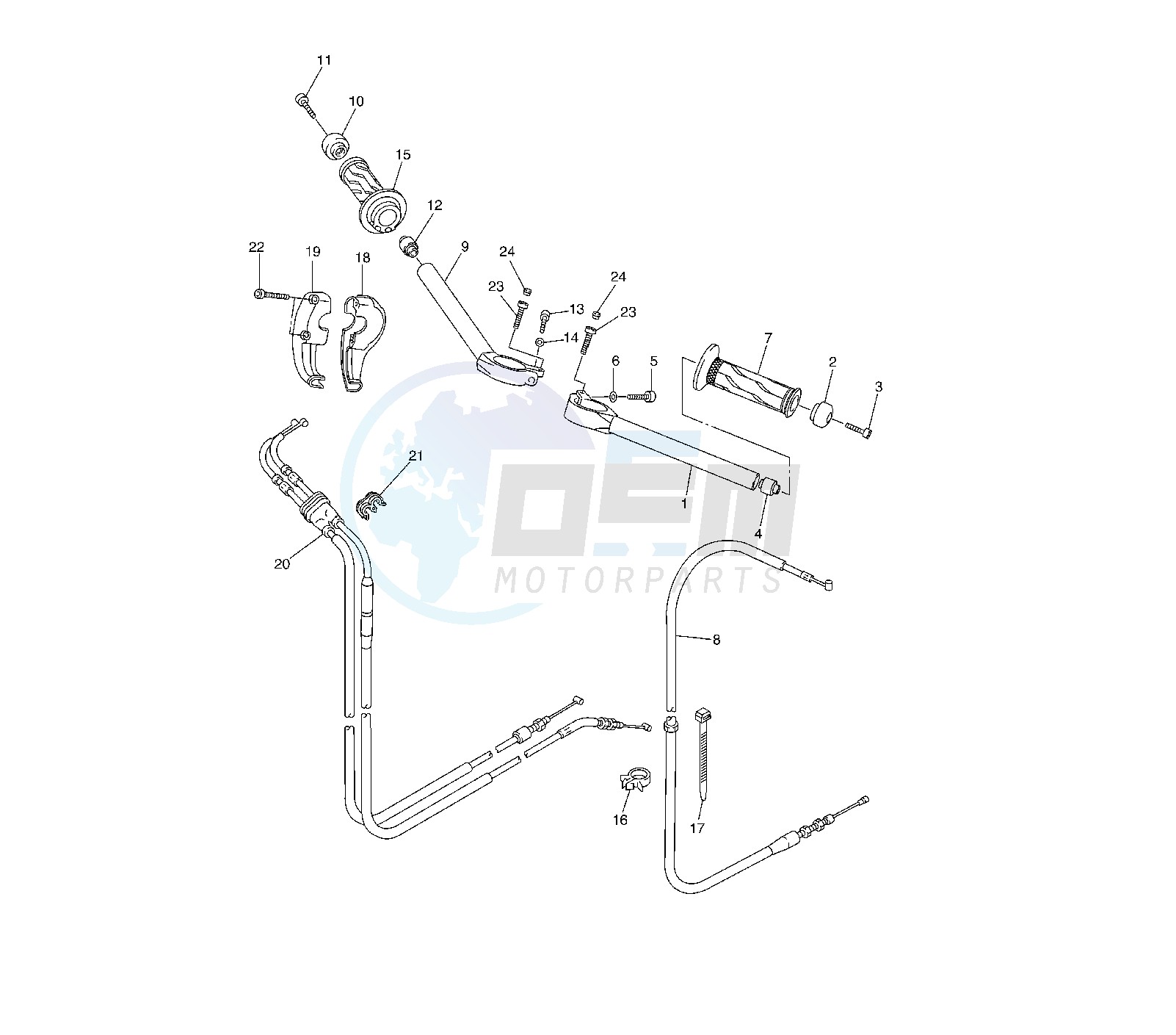 STEERING HANDLE AND CABLE image